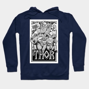 Thor - the god of thunder – black and white Hoodie